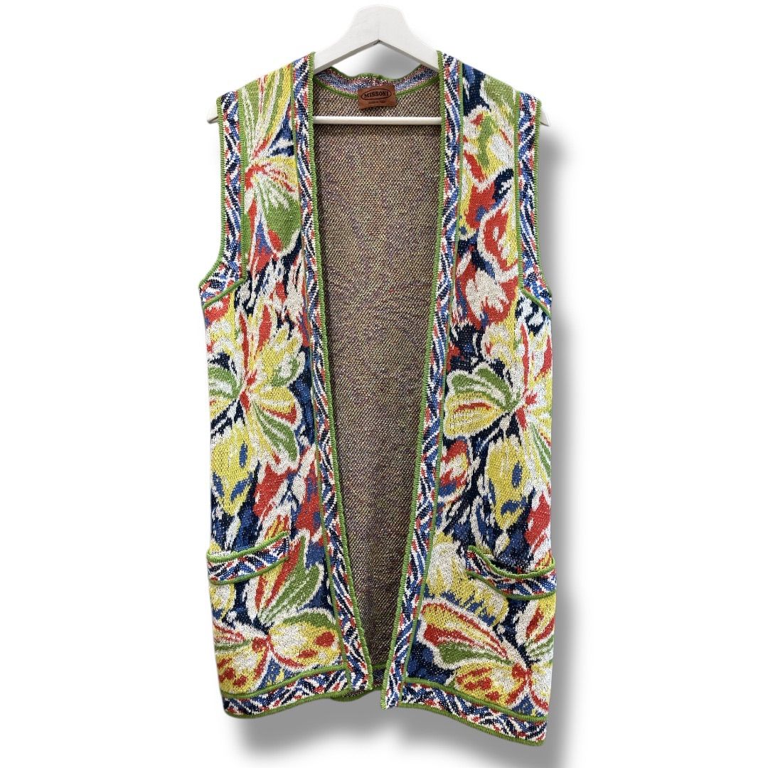 郵送買取 新品5台以上送料無料キャンペーン中！！  MISSONI ミッソーニ KNIT VEST コットンニット ベスト チョッキ トップス