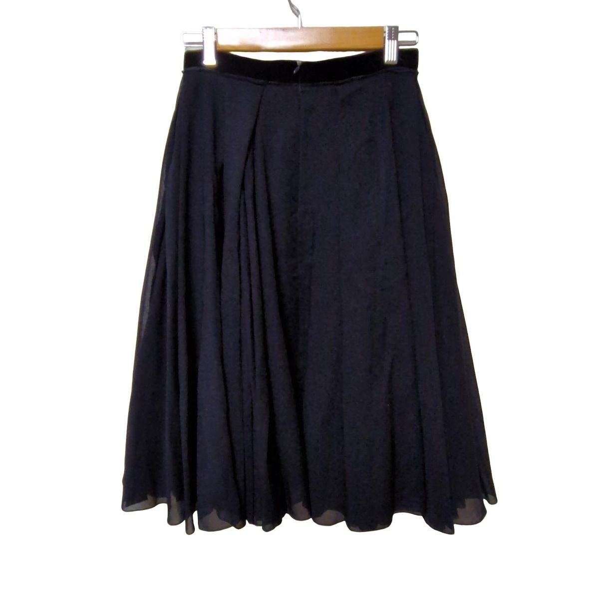 FOXEY フォクシー スカート サイズ38 M レディース - 37054 ネイビー×ダークネイビー ひざ丈