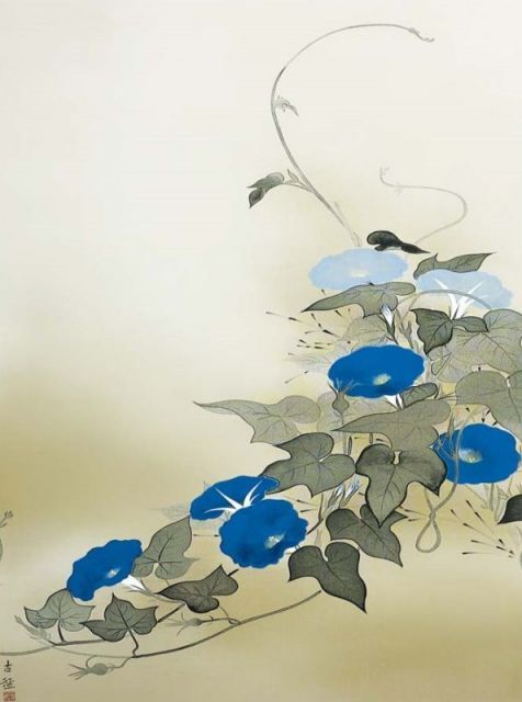種類1：f4 額絵 小林古径 朝顔 f8・f6・f4サイズ 日本の名画