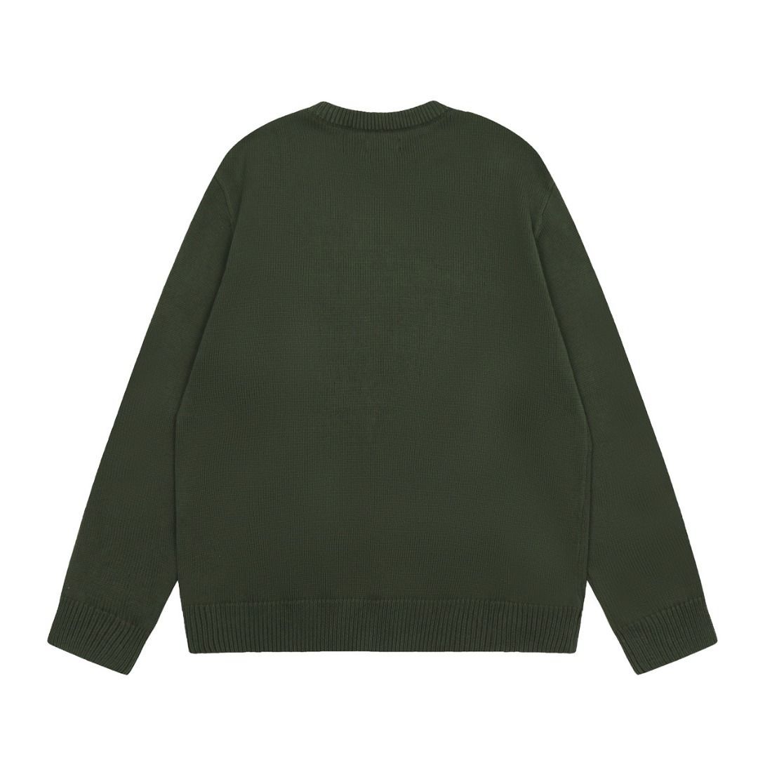 STUSSY CURLY SWEATER ニットセーター グリーン 男女兼用XL