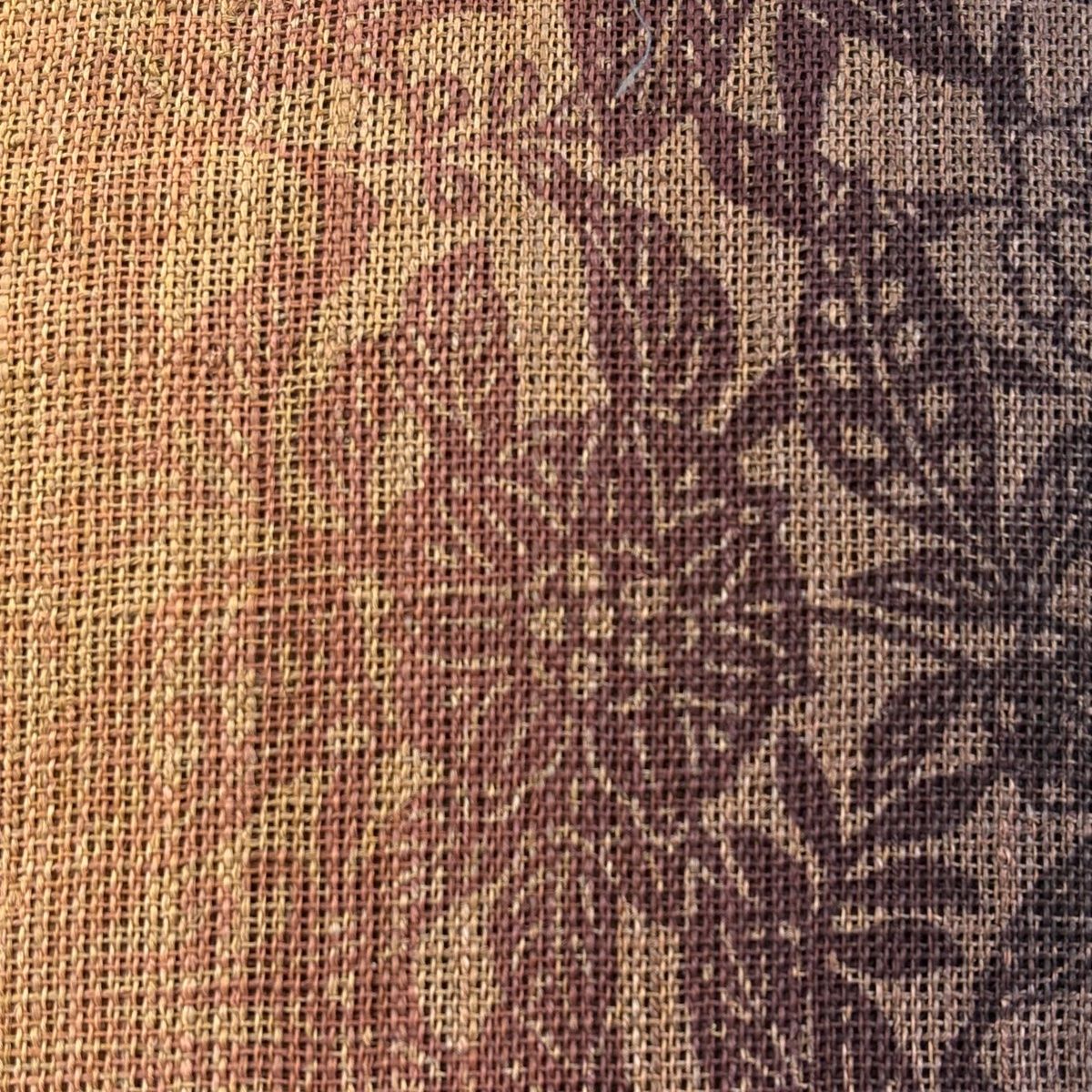 名古屋帯 夏帯 八寸名古屋帯 松葉仕立て 草花 茶色 科