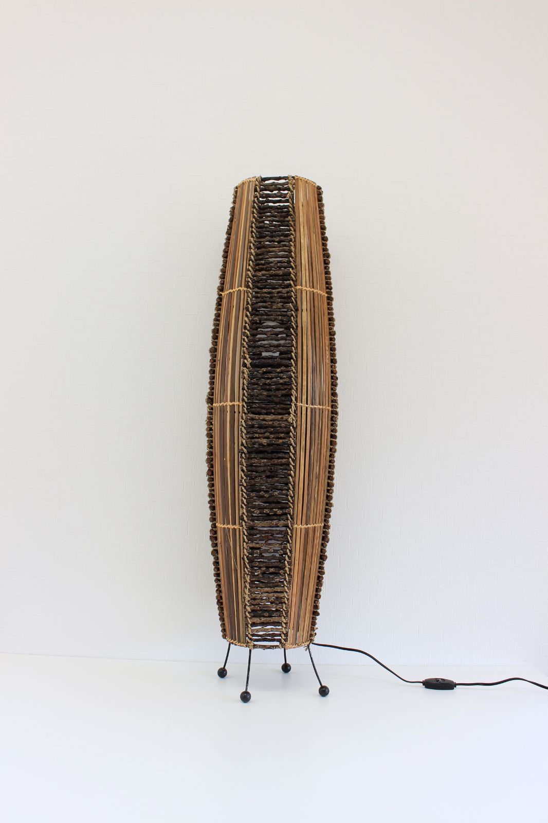 バリ島産 バンブーウッドスタンドランプL LEDランプ アジアン リゾート 雑貨