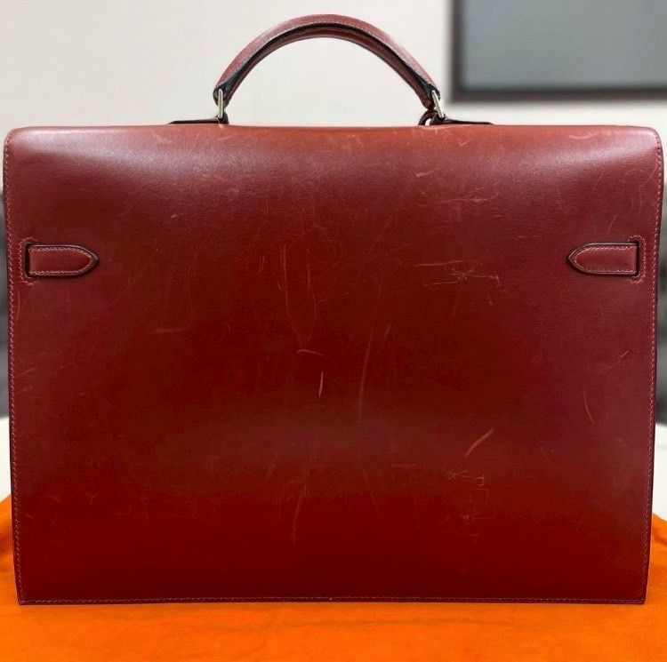 エルメス ケリーデペッシュ38 ボックスカーフ ビジネスバッグ E刻印 WWW_KARIMZIABAT_FR