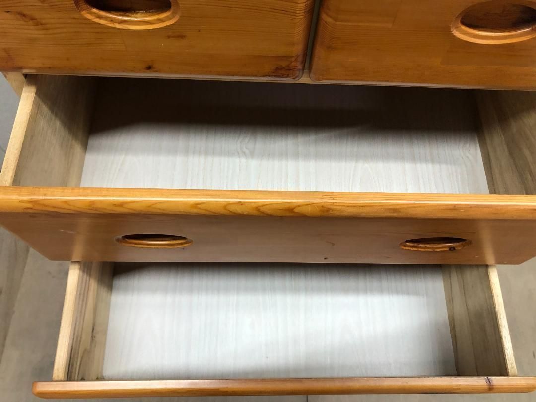 送料無料 天然木 木製チェスト 7段 ハイチェスト タンス 引き出 1105-4