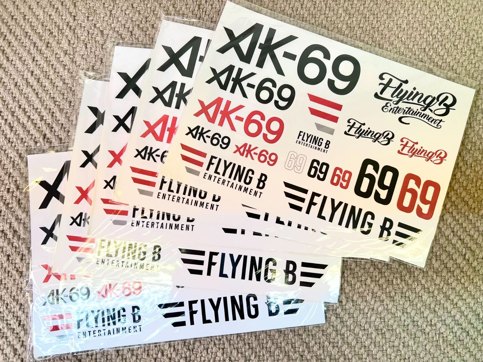 AK-69】The Race Flying B オリジナルステッカーシート×5枚セット 新品