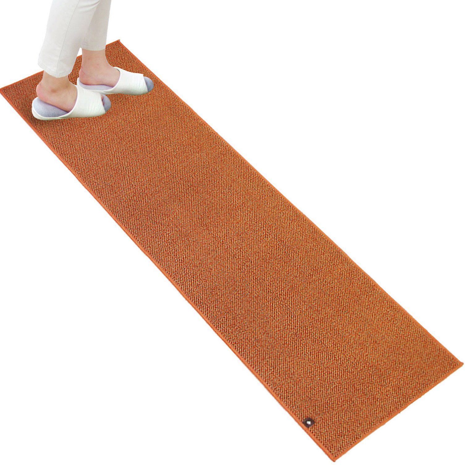 新着商品 プリスベイス base キッチンマット 約45×180cm PLYS オレンジ オカ 洗える