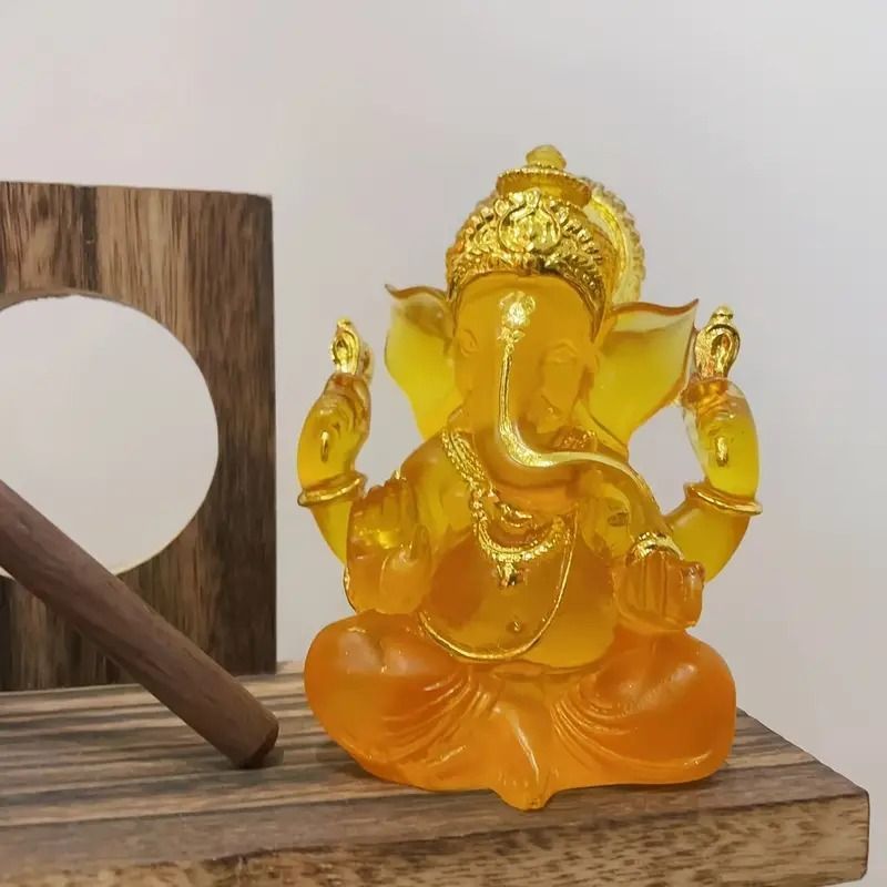 オルゴナイト ガネーシャ 白蛇の抜け殻 金運 開運 魔除け 家内安全 蛇の抜け殻 白蛇の抜け殻 開運 魔除け