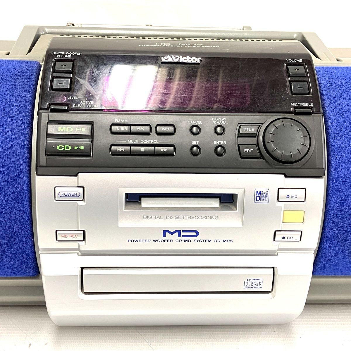 動作保証】 Victor RD-MD5 パワード ウーハー CD MD システム ラジカセ プレーヤー 音響 中古 T8943338 - メルカリ