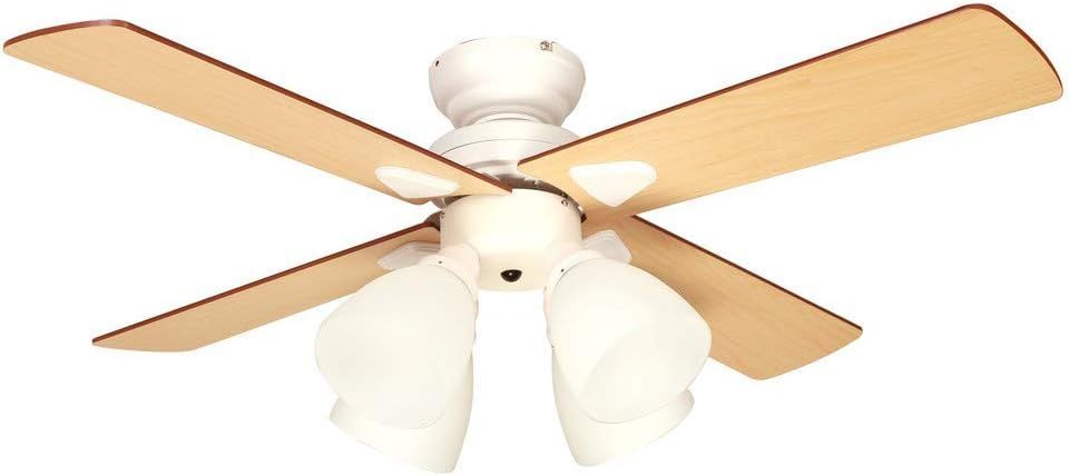 【美品】 plusmore(プラスモア) シーリングファン Windouble 4灯 BIG-101 WH ホワイト L0624 0815ML003 0120240813100426