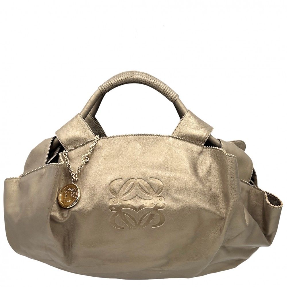 ロエベ ハンドバッグ レディース アナグラム ナッパアイレ ヴィンテージ かばん 鞄 LOEWE レザー ゴールド ゴールド金具