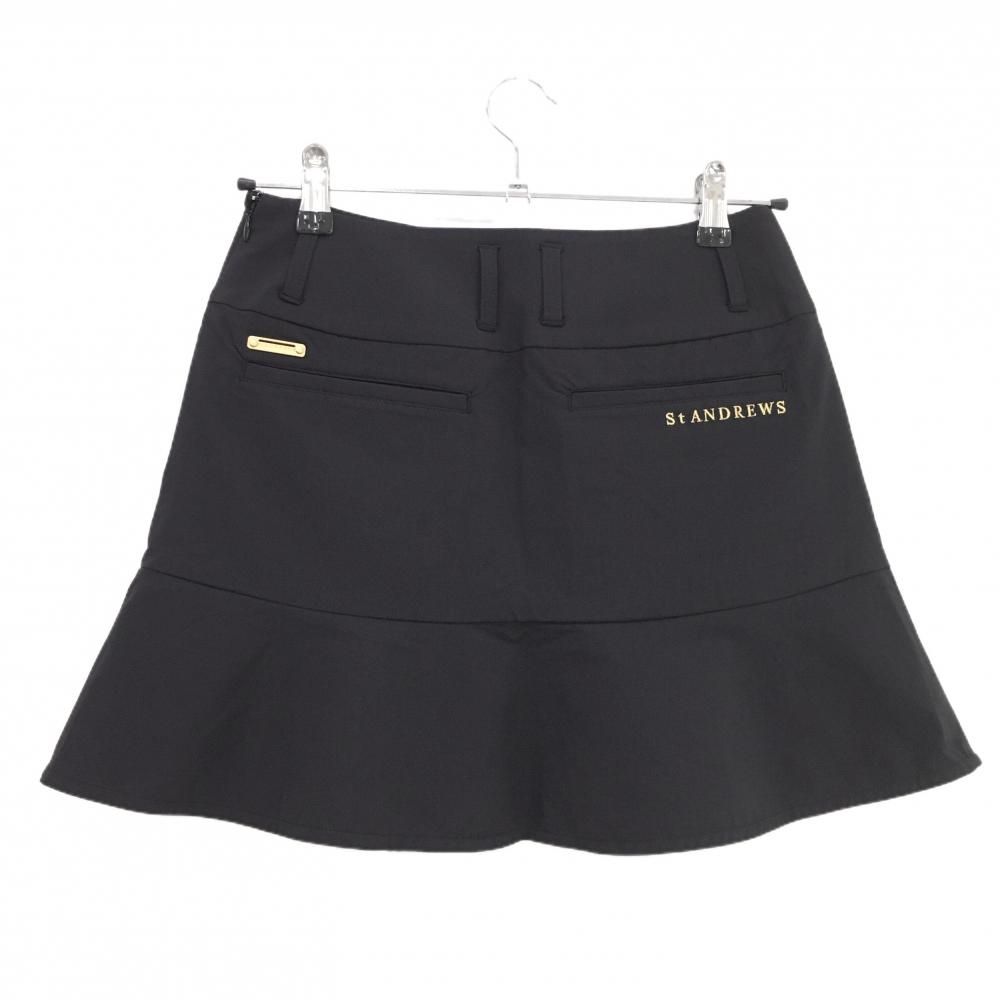 超美品】セントアンドリュース スカート 黒 ロゴゴールド 裾