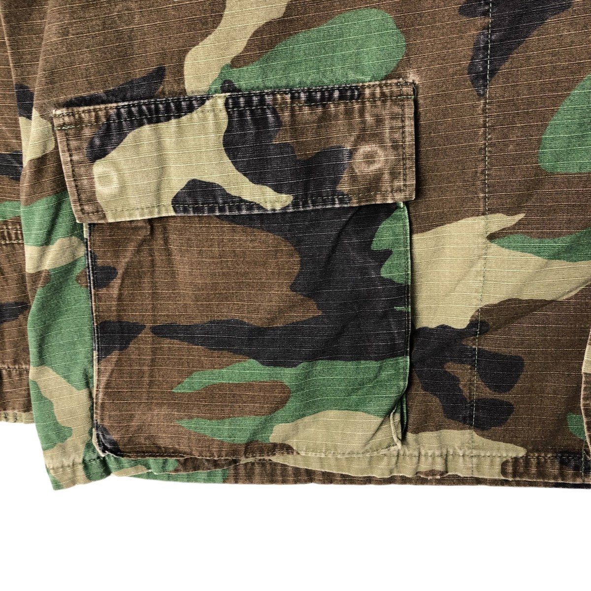 古着 90年代 米軍実品 迷彩柄 ウッドランドカモ リップストップ