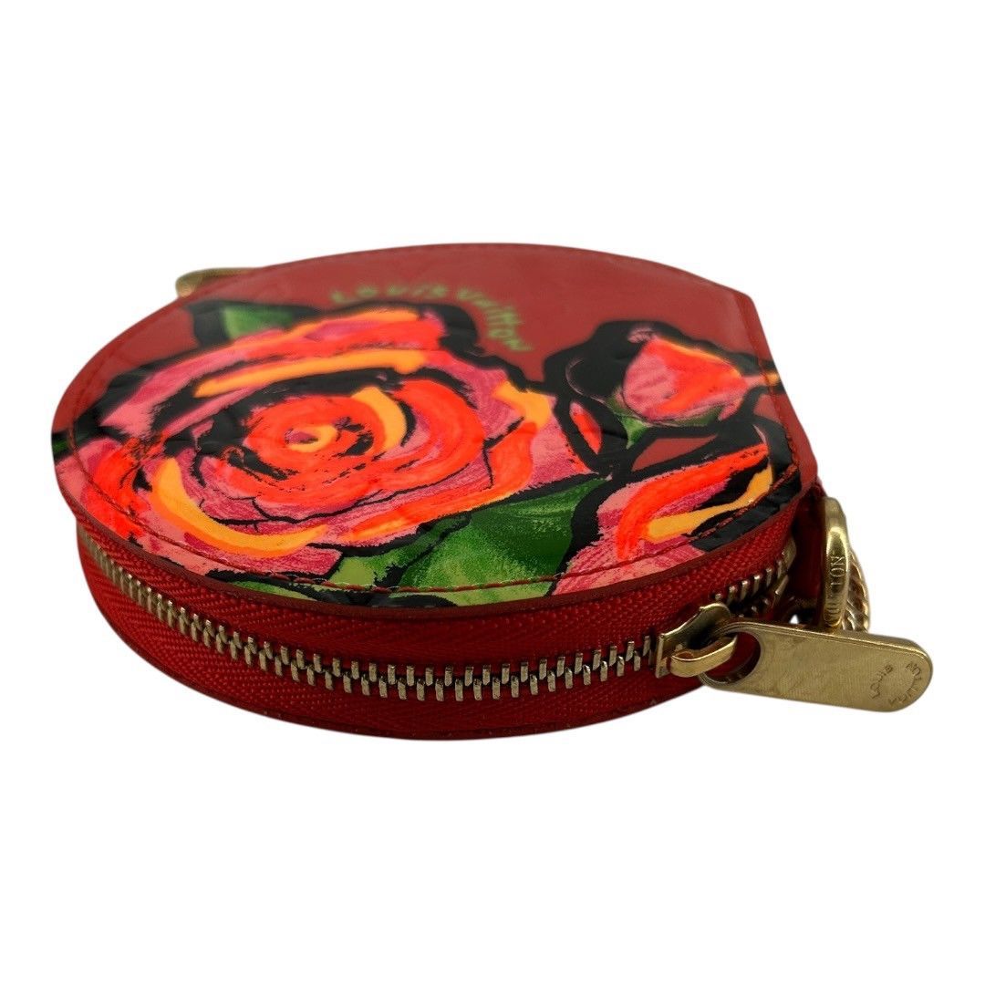 ラウンド  コインケース Vuitton Louis 小物 ポルト 薔薇 ローズ ヴェルニ 小物
