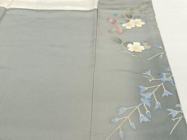 平和屋着物○本加賀友禅作家 佐藤克司 訪問着 春風 浜縮緬 反端付き