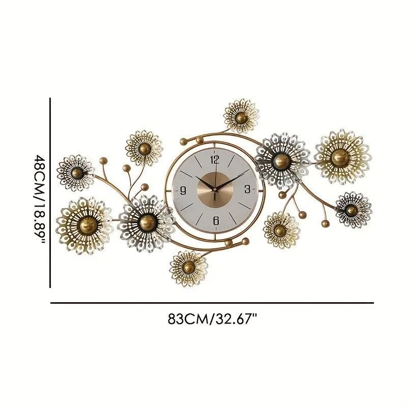 掛け時計 壁掛け おしゃれ フラワー アートウォールクロック