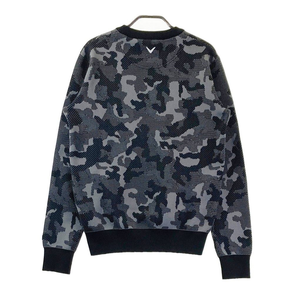 サイズ：M CALLAWAY キャロウェイ ニットセーター カモフラ柄 グレー系