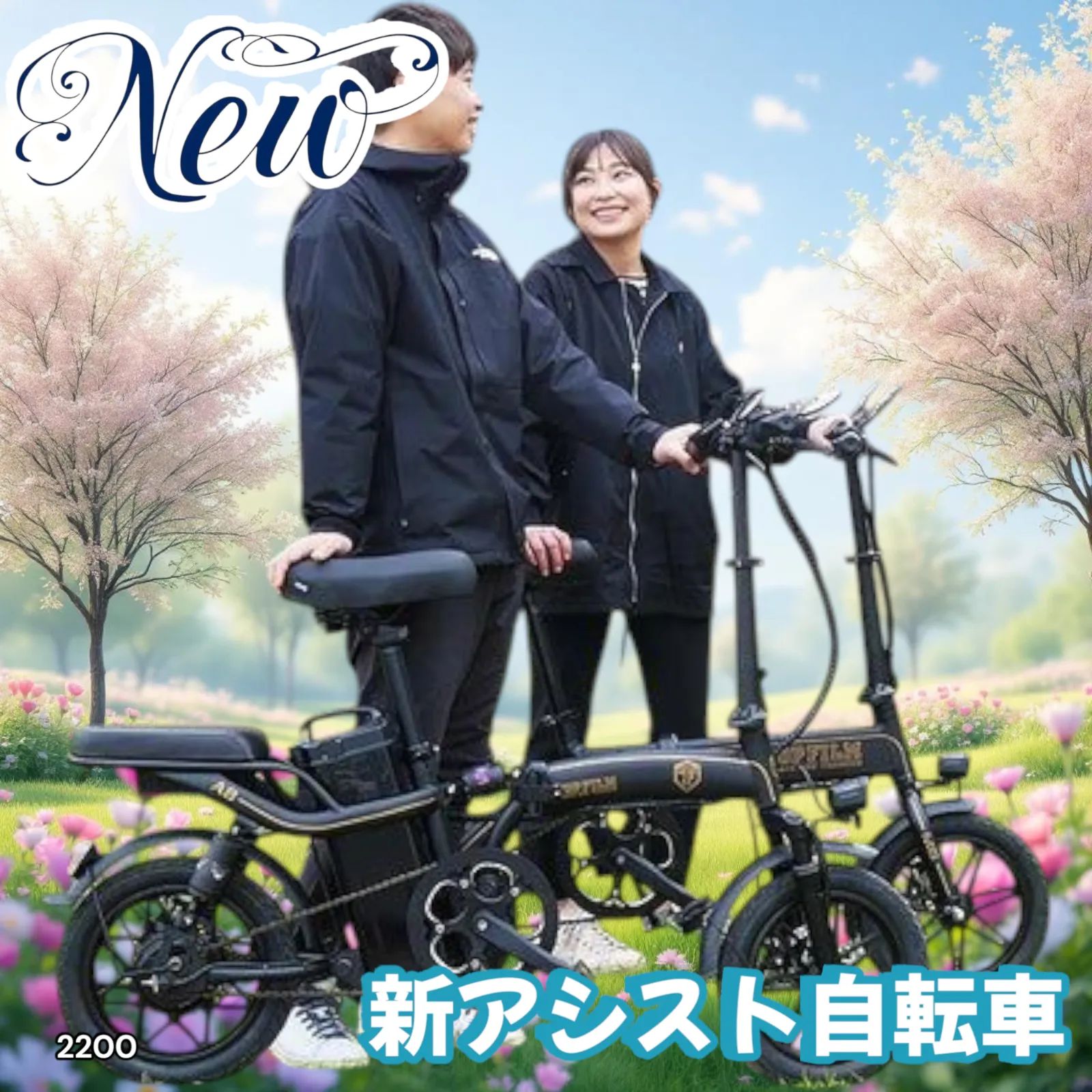 #2200 電動 アシスト 折りたたみ 自転車 ※一部地域離島別途配送料有 2200 電動 アシスト 折りたたみ 自転車 ※一部地域離島別途配送料