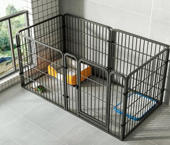 室内 屋外 ドア付き 置くだけ 柵 自立 サークルケージ ケージ 小型犬 セットドア付 ペットフェンス 高さ60 cm 接続式 簡単組み立て 犬 工具不要 ダブルロック ペットケージ 犬用 ペットサークル 広げる レイアウト自由 120× xzjhrhe