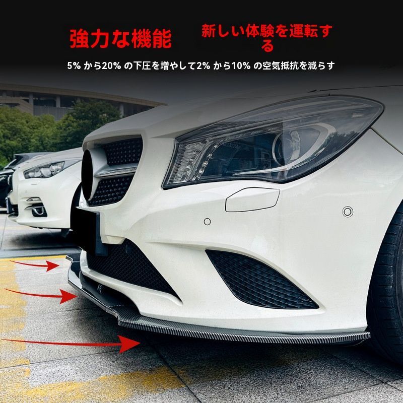 2013-2015 メルセデスベンツ CLAクラス C117 標準モデル フロントリップスポイラー エアロカスタムパーツ ZZ520