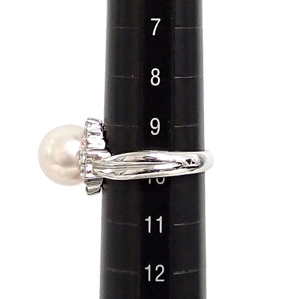 タサキ 田崎真珠 アコヤ真珠 リング ダイヤモンド Pt900 TASAKI  