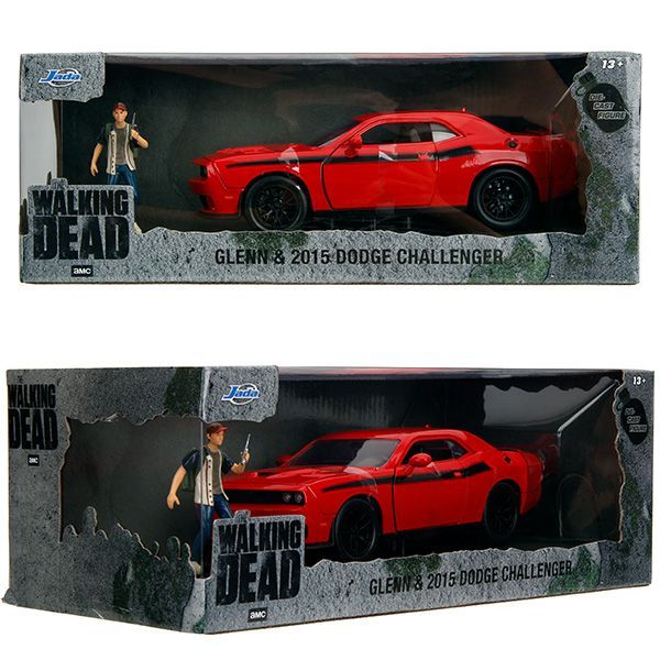 ミニカー 1:24 2015 Dodge Challenger w/GLENN JADA 1:24 GLENN & 2015 DODGE CHALLENGER THE WALKING DEAD DIE