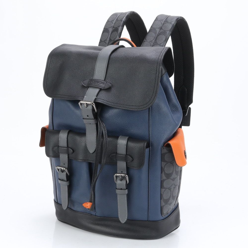 【現行・未使用級】コーチ ハドソン バックパック レザー PVC A4可 グレー 極美品 コーチ シグネチャー ハドソン レザー リュックサック