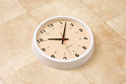 KATOMOKU muku round wall clock 8 ホワイト 電波時計 連続秒針 km