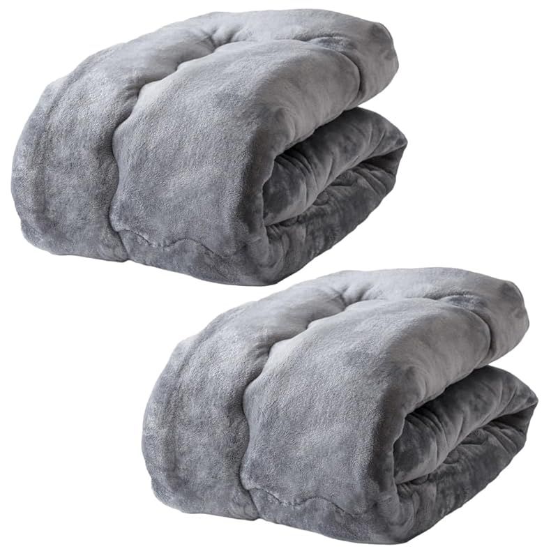 2個セット アイリスプラザ 掛け布団 高機能中綿素材シンサート使用 暖かさを逃さない掛布団 人体の熱をつかまえ逃しにくい素材 従来商品よりも2倍の保温機能 シングル ライトグレー 0