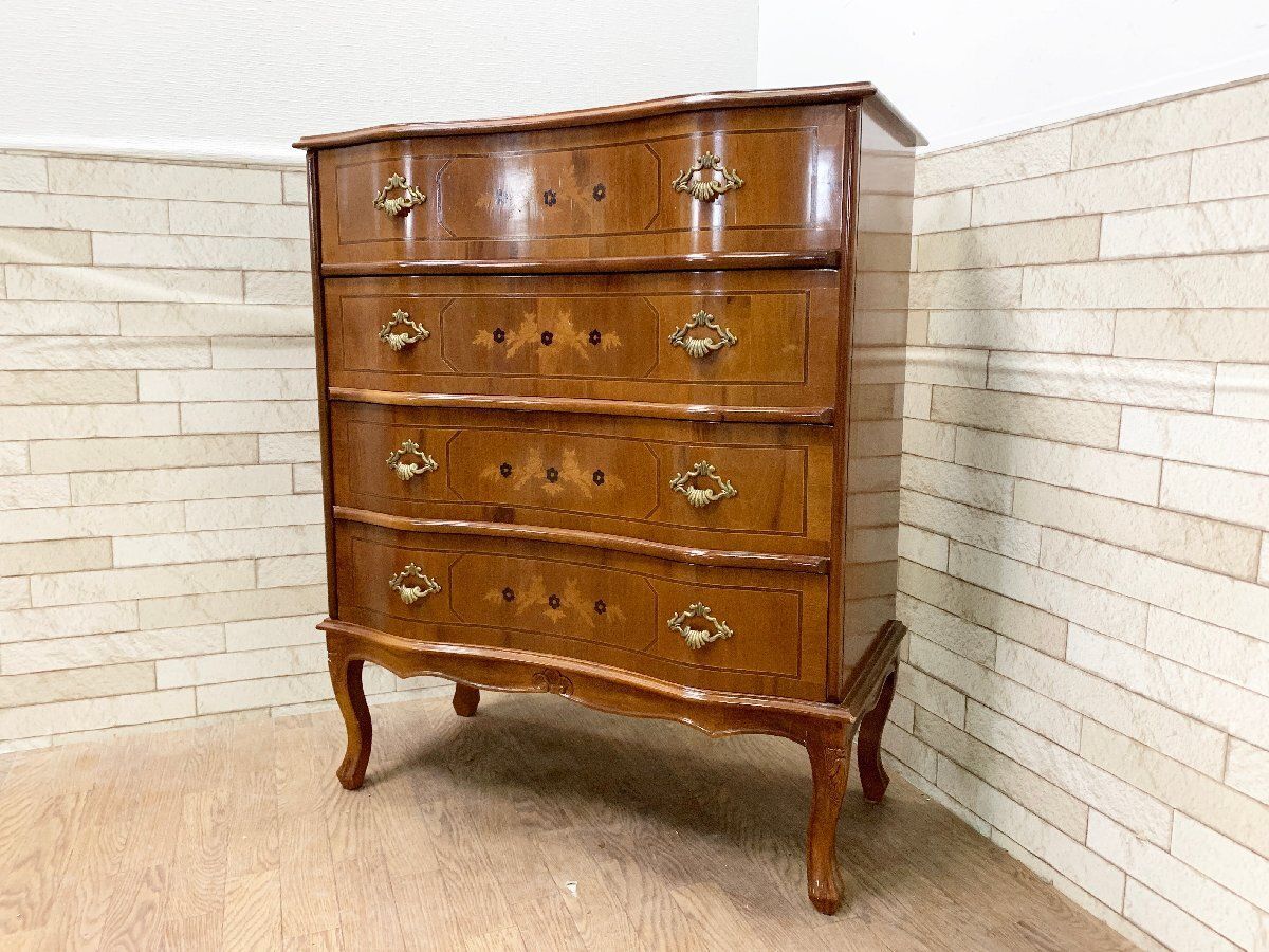 イタリア製　象嵌細工　チェスト　猫脚　アンティーク　ヨーロピアン　飾り棚　家具 イタリア製 象嵌細工 チェスト 猫脚 アンティーク ヨーロピアン 飾り棚