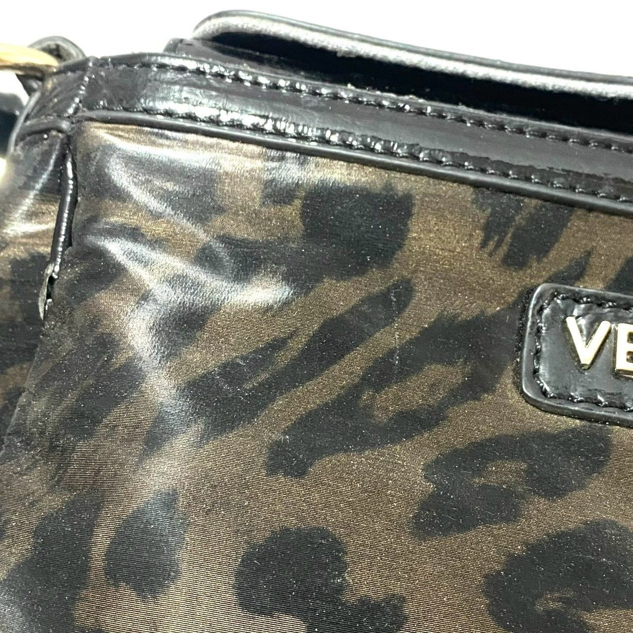 VERSACE JEANS】ショルダーバッグ レオパード ヒョウ柄 ナイロン 