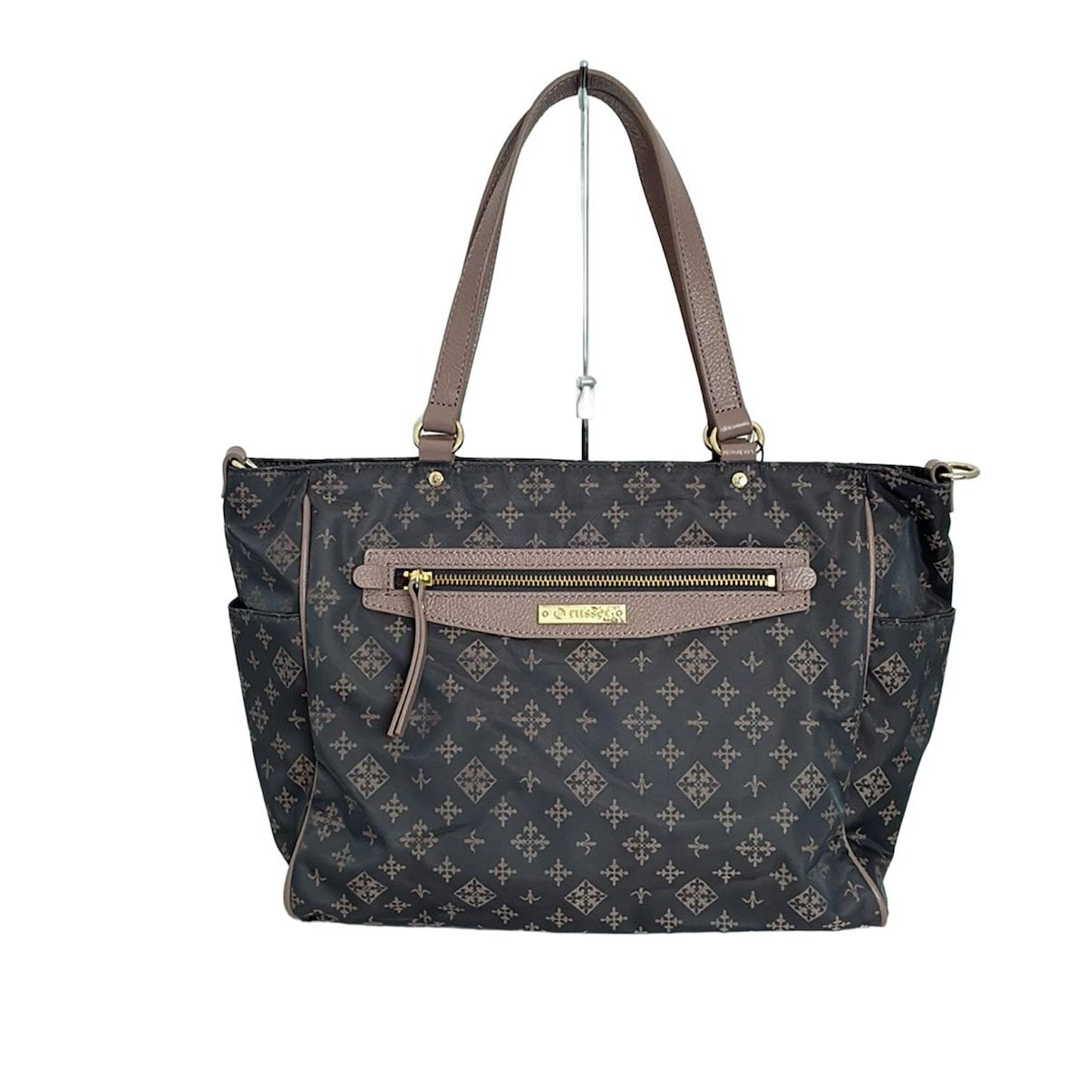 russet ラシット ショルダーバッグ - ダークグレー×ベージュ レザー