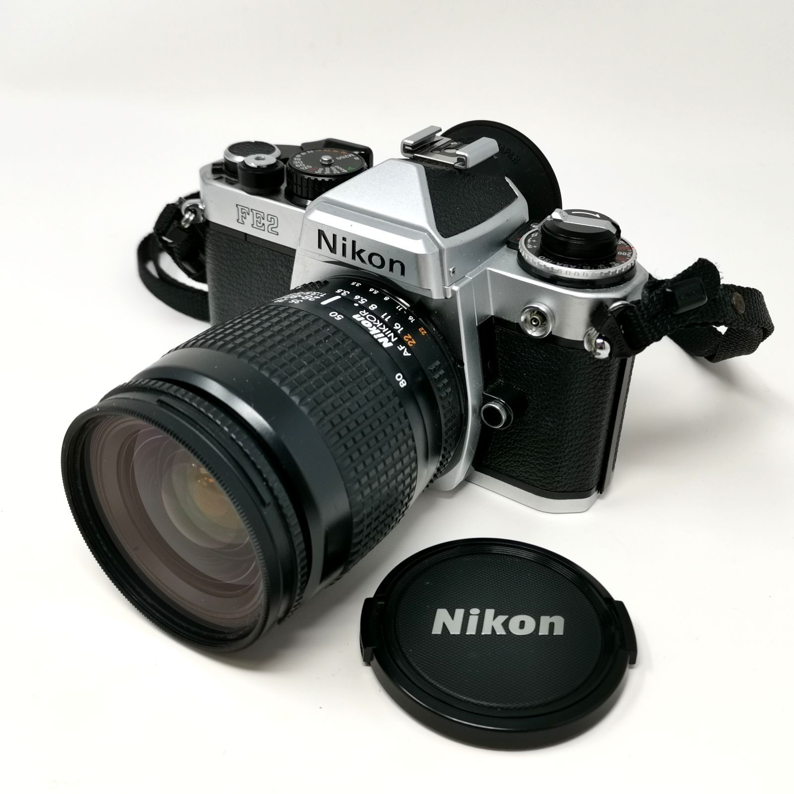 ニコン FE2 レンズ付き AF NIKKOR 28-80mm 1:3.5-5.6Dレンズ フィルムカメラ 一眼レフカメラ フィルムないため動作未確認 ケースつき 管理番号KKVUKO2249
