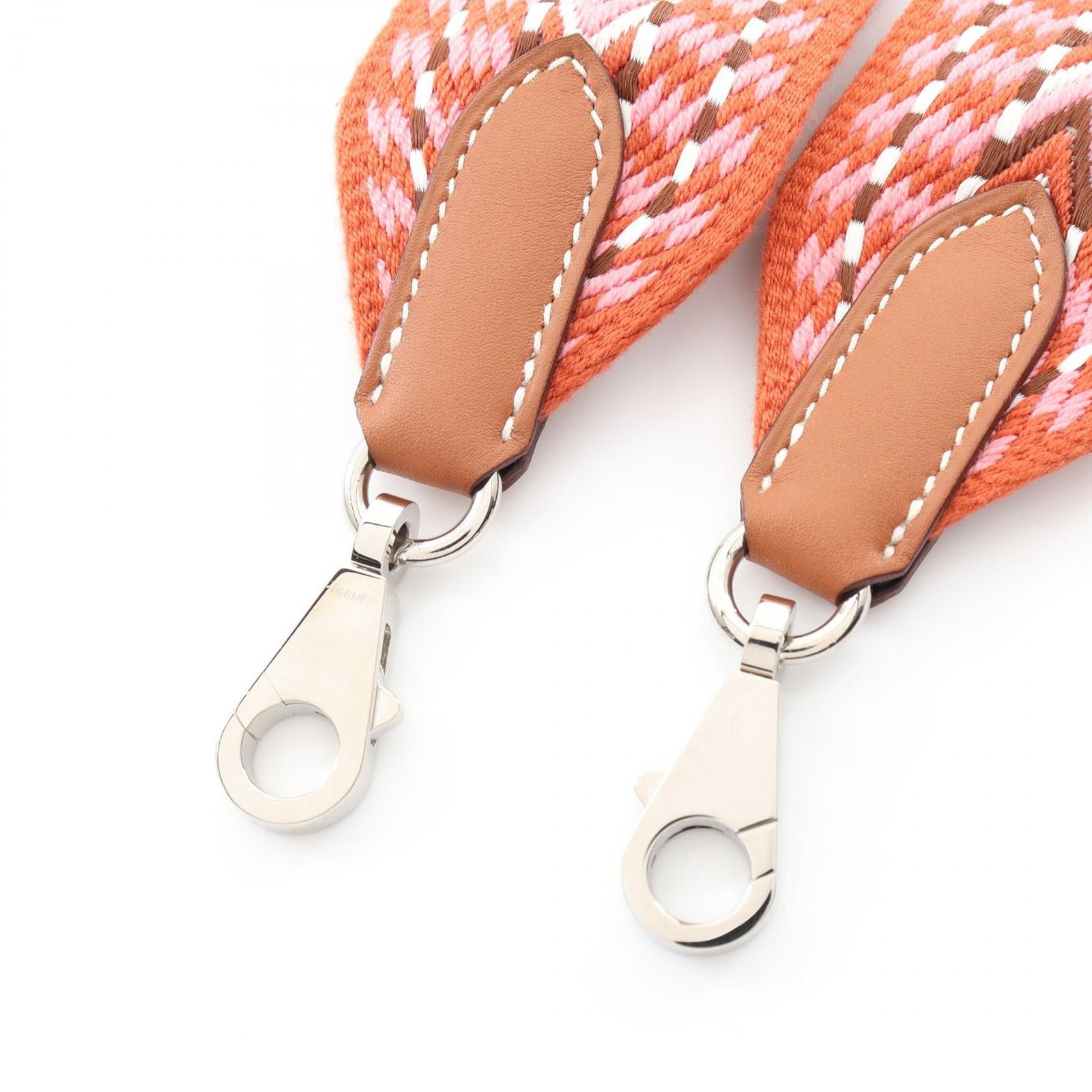 美品　エルメス キャンバス×レザー　サングルジグザグ ショルダーストラップ 美品 エルメス キャンバス×レザー サングルジグザグ ショルダー