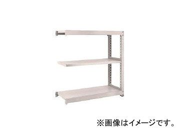 トラスコ中山 M3型中量棚 1200×471×H1200 3段 連結 ネオグレ M3-4453B NG(5114632)