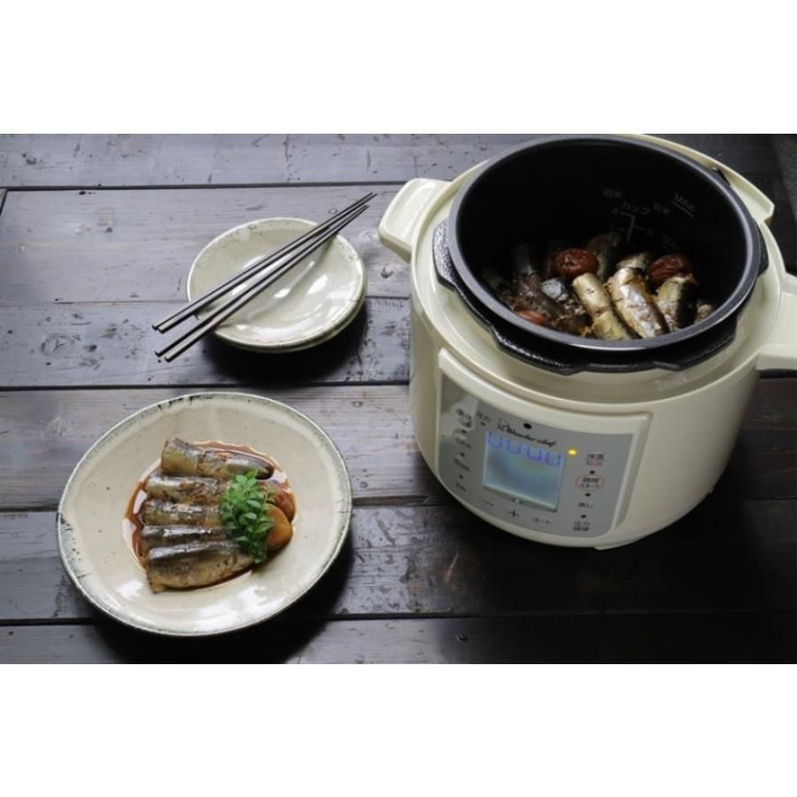 ワンダーシェフ マイコン 電気圧力鍋 4L 楽ポンヌージュ ホワイトOEDG40 Amazon | ワンダーシェフ wonderchef 電気圧力鍋 楽ポン