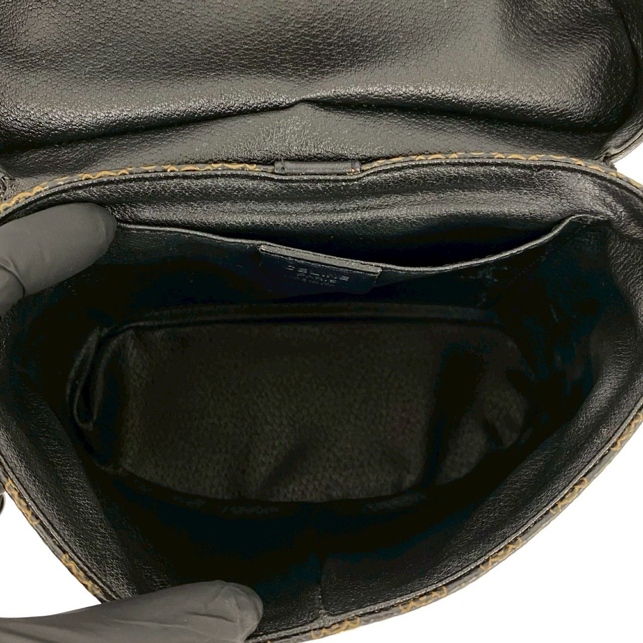 CELINE セリーヌ ハンドバッグ トリオンフ総柄 ゴールド金具 マカダム柄 極 美品 CELINE セリーヌ マカダム ブラゾン 柄 トリオンフ ロゴ