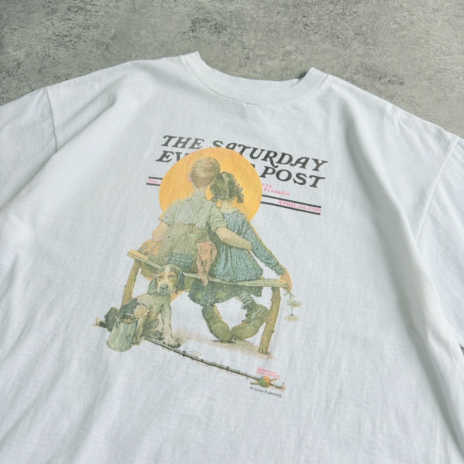 L 奇跡のデッド Norman Rockwell Fishing Shirt L 奇跡のデッド Norman Rockwell Fishing Shirt