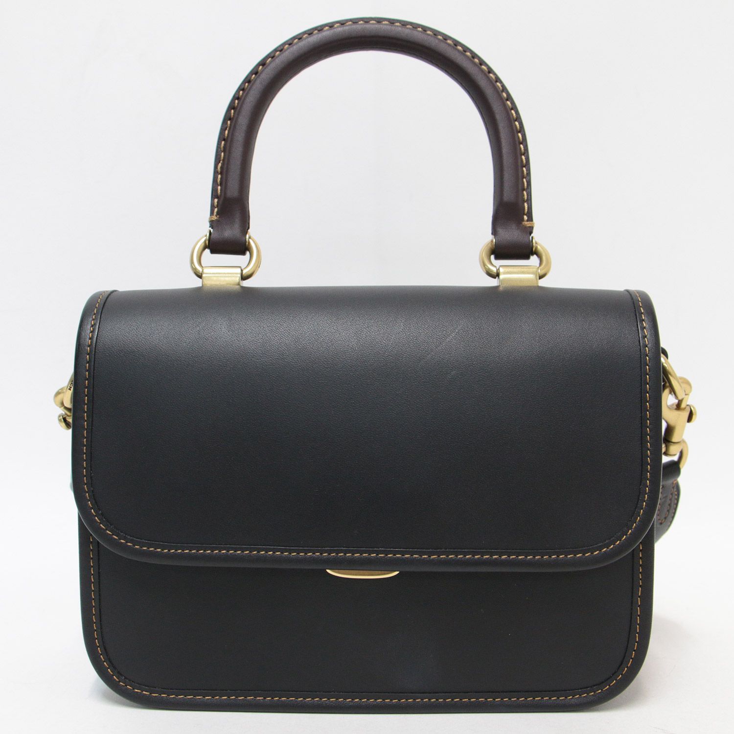 美品 COACH コーチ ハンドバッグ C6860 ショルダー カバン 鞄 ブラック 