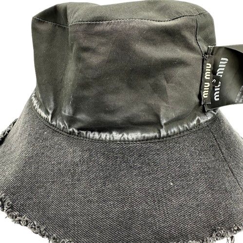 ミュウミュウ MIUMIUフロント ロゴ デニム バケット ハット MIUMIU フロント ロゴ デニム バケット ハット Miu Miu（ミュウミュウ