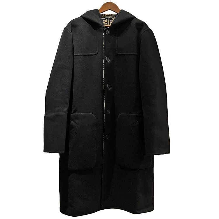FENDI フェンディ 19AW ズッカ柄 リバーシブル ウールコート