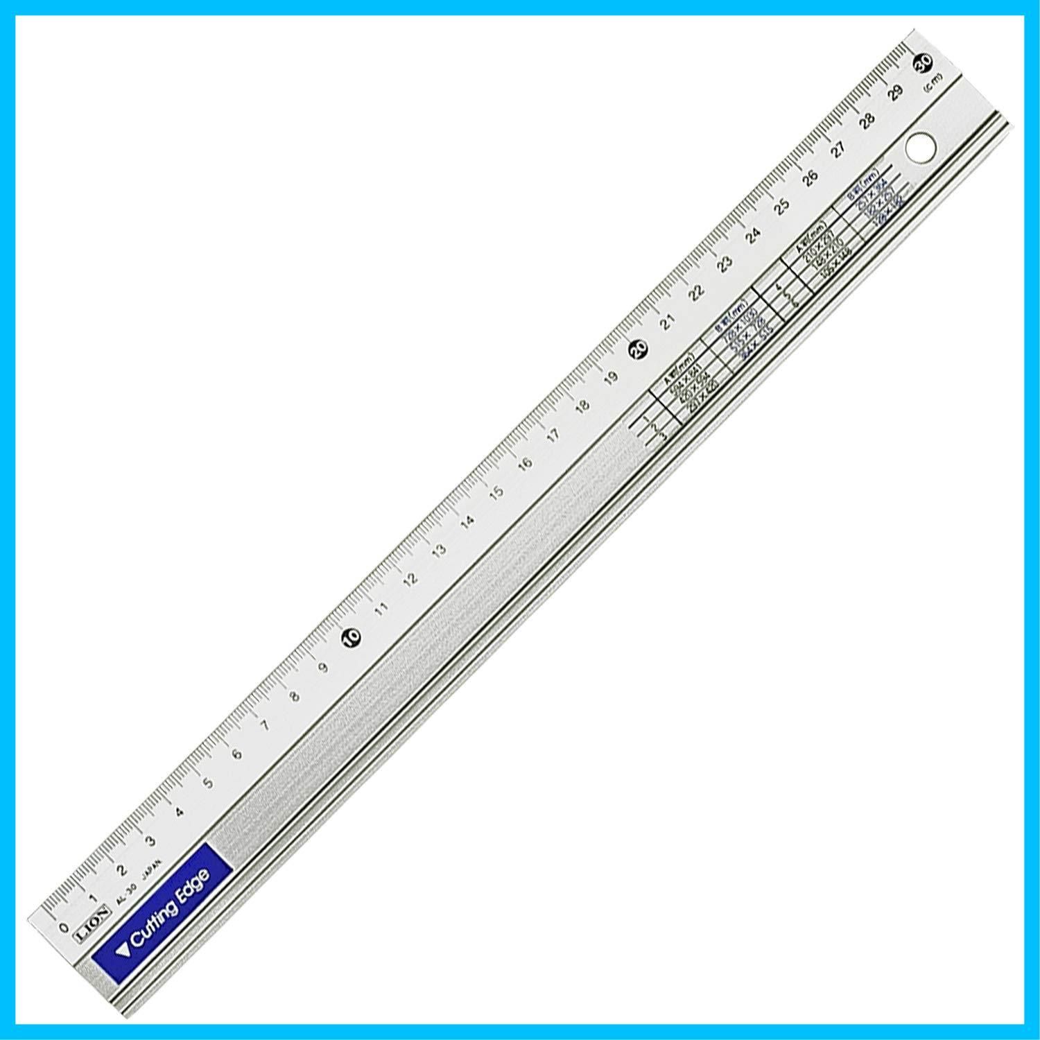 30cm AL-30 カッティング定規 アルミ ライオン事務器