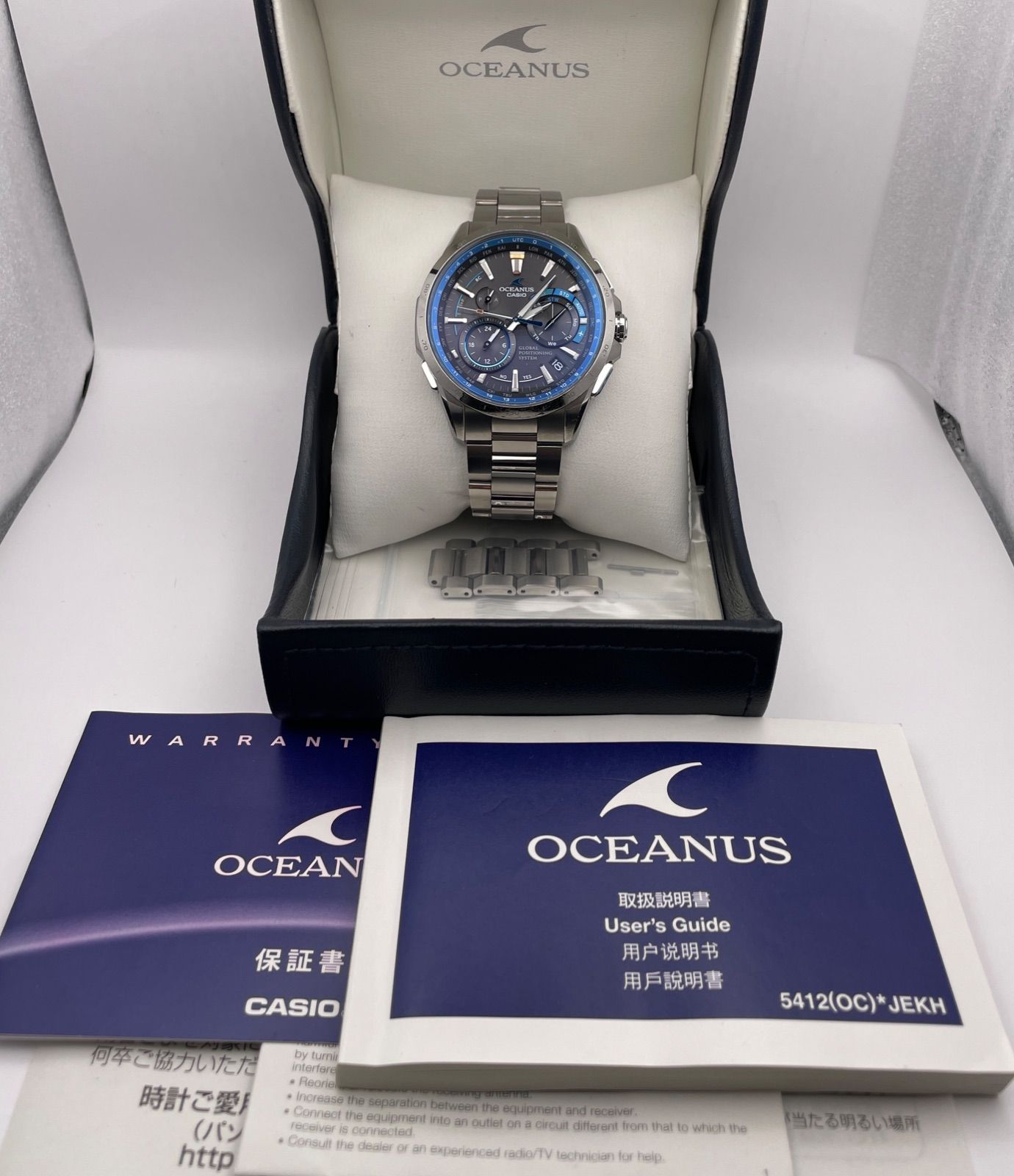 T454）良品 稼動品 CASIO カシオ GPS電波ソーラー OCEANUS オシアナス 