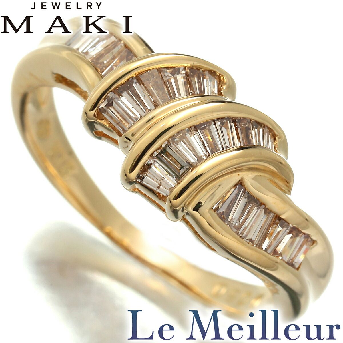 ジュエリーマキ リング 指輪 ダイヤモンド 0.5ct K18 11号 MAKI 中古 