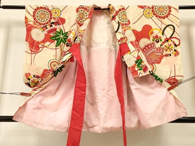平和屋着物[]アンティーク 大正ロマン 七五三 女の子 7歳 祝着