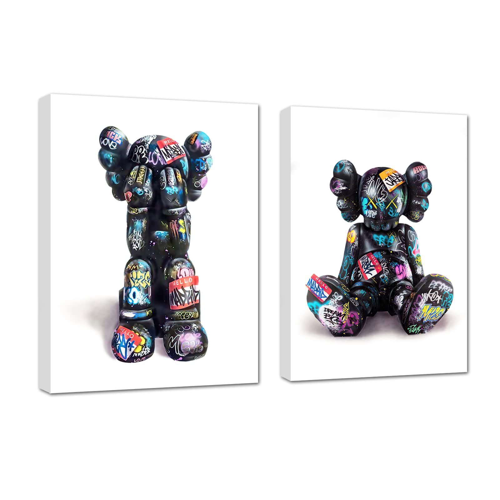 【数量限定】KAWS 絵画 インテリア カウズ アートパネル セサミストリート アートフレーム 部屋装飾 ポスター キャンバスアート パネルアート  装飾画 抽象 漫画 北欧 モダン 木枠付きの完成品