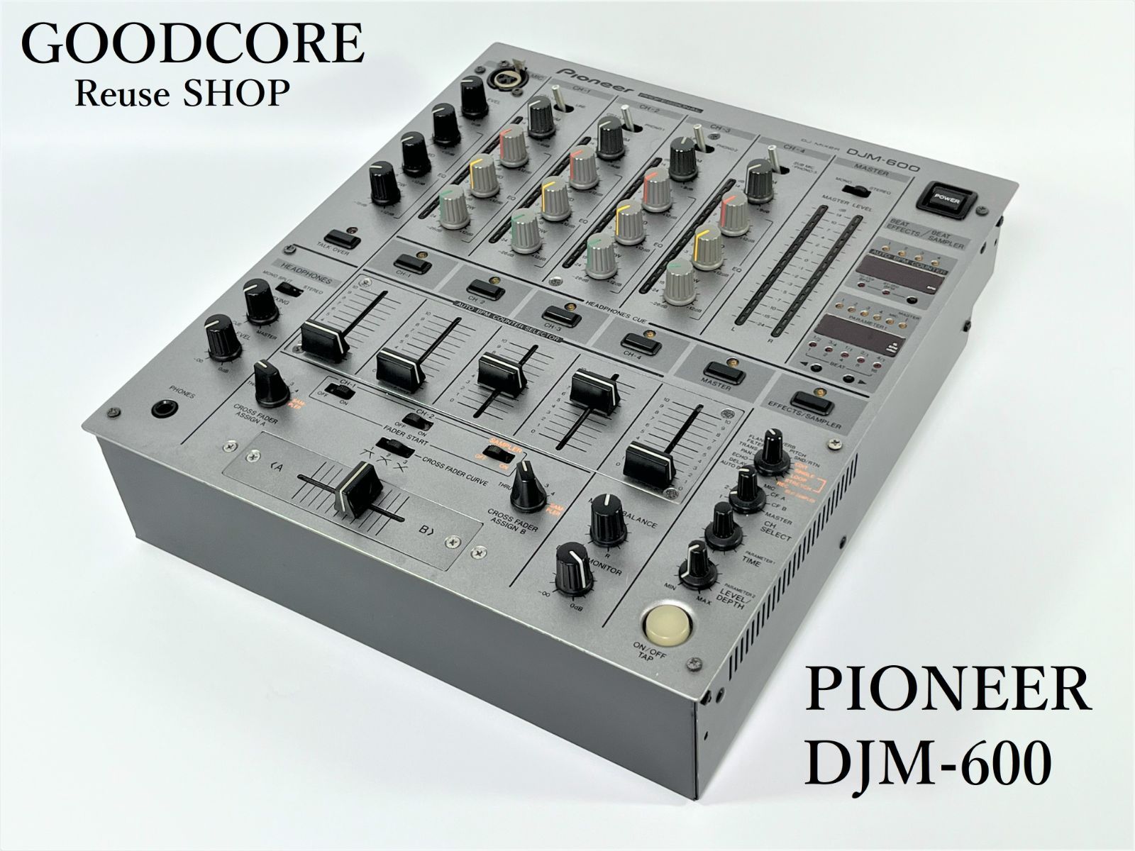 ジャンク品】Pioneer パイオニア DJM-600 DJミキサー DJ機器 シルバー 