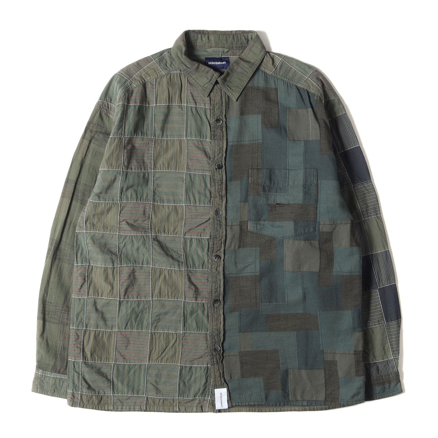 ディセンダント パッチワークシャツ DESCENDANT PATCHWORK LS