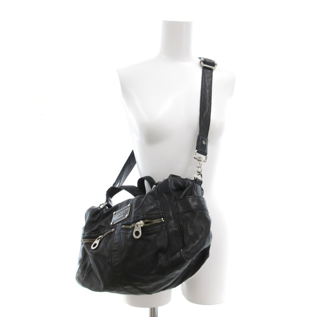 MARC JACOBS ブラックレザー ハンドバッグ　ブラック マークバイマークジェイコブス MARC by MARC JACOBS