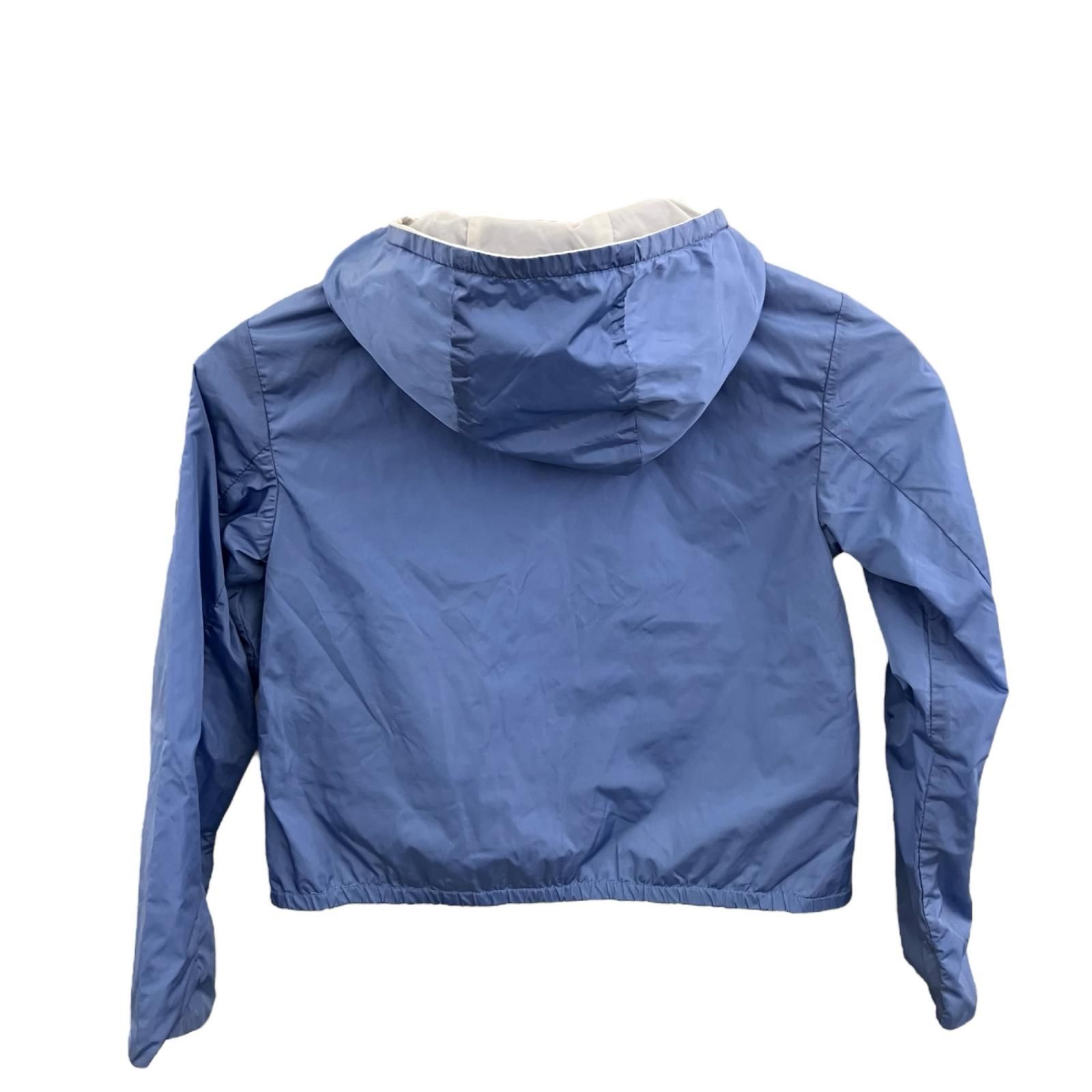 186000 現状品 MONCLER モンクレール 大澤 ナイロンジップパーカー リバーシブル ブルー ホワイト キッズ