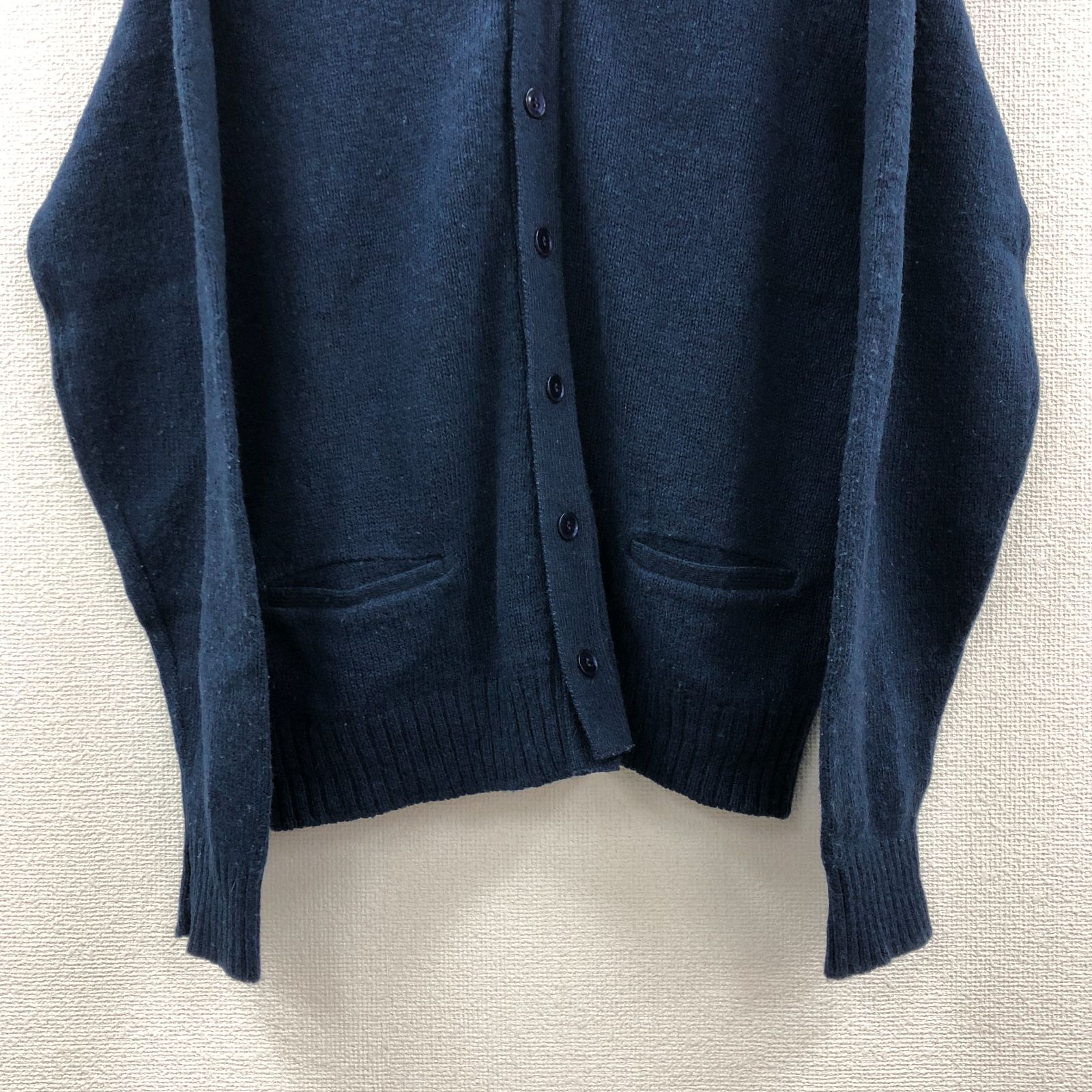 USA古着 アメリカ製 Aberjona ウールカーディガン ネイビー 古着